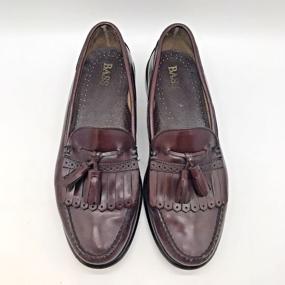 Bass Brompton Kiltie Roman Tassel Loafers Men\'s 9.5D Brown Leather Slip On Shoes main image 9